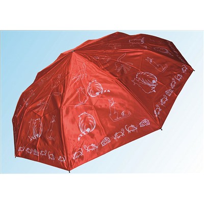 Зонт С062 коты красные