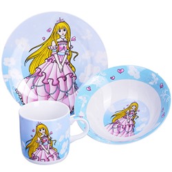 Набор посуды детский 3пр Принцесса LR