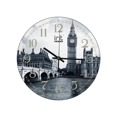 Часы настенные Англия d30см пластик/стекло, кварцевый механизм