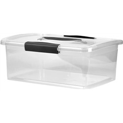 Ящик для хранения Vision 11л 35х23,5х22,2см с защелками и ручкой, прозрачный кристалл